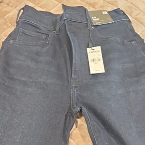 Express Women's Dark Blue Flare Jeans